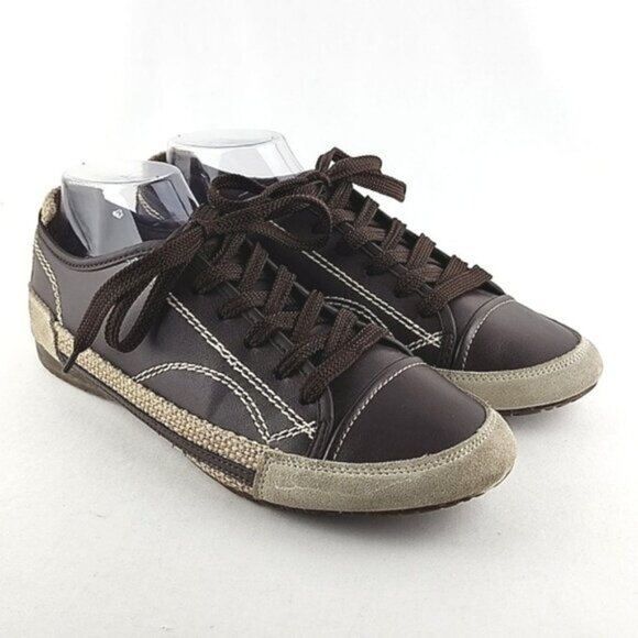 Marithé Francois Gibaud Men's Brown Leather Lace Up Sneakers Size 8.5 - Picture 4 of 16